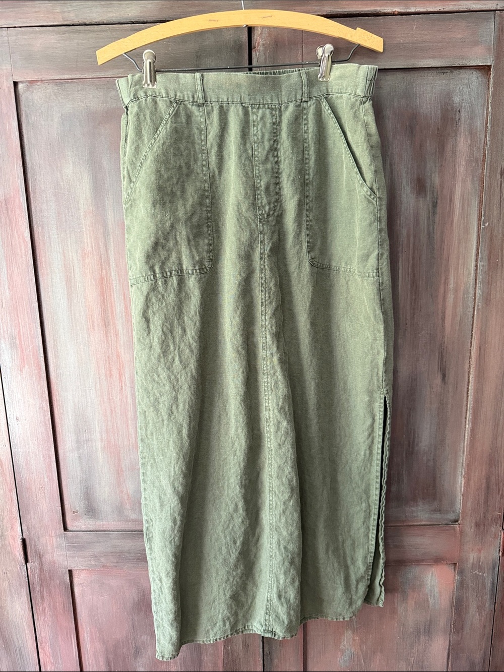 Artisan NY medium maxi skirt army green